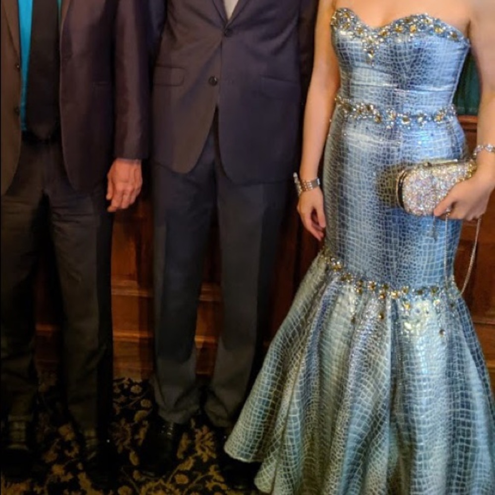 Beautiful Jovani blue mermaid dress